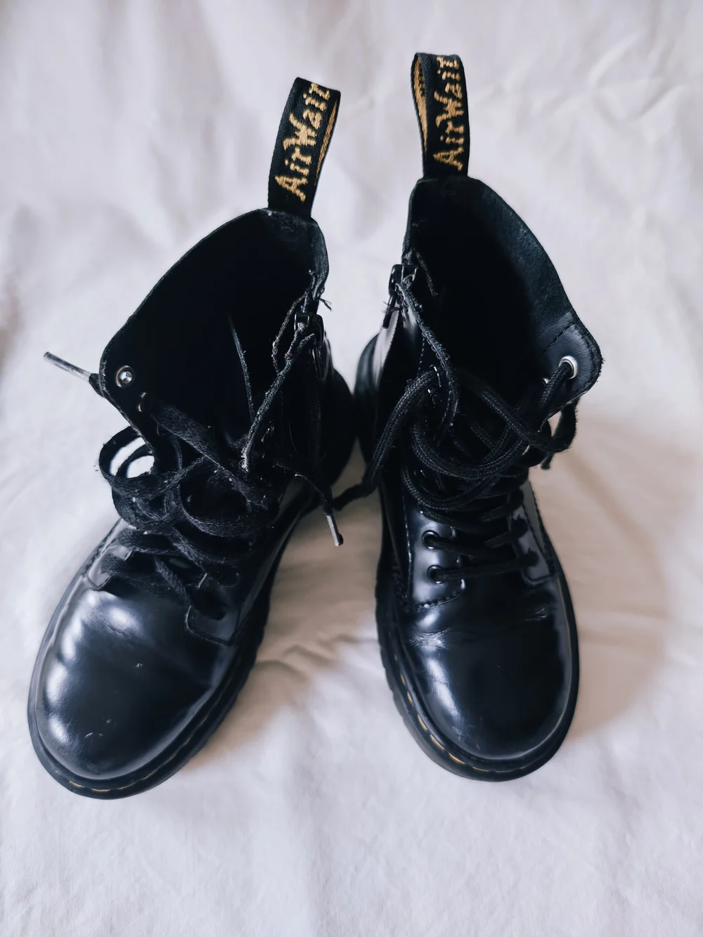Dr Martin Black Lace-Up Combat Boots - Kids Size 13